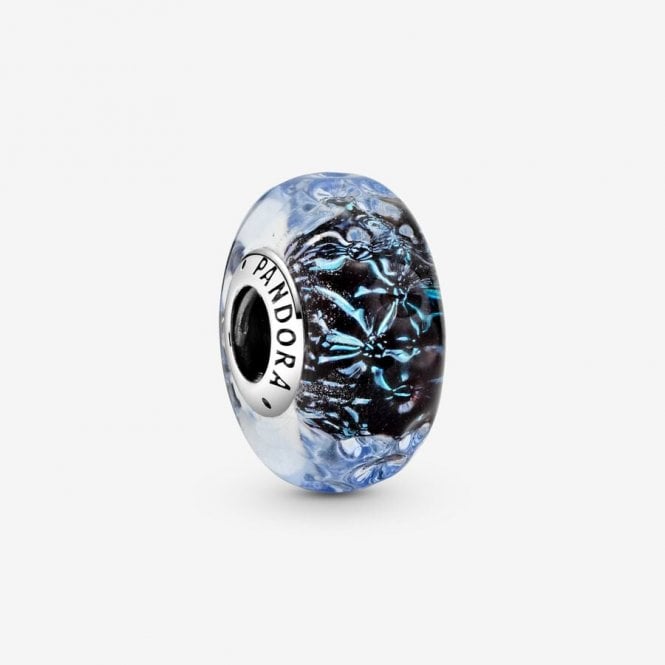 Pandora Wavy Dark Blue Murano Glass Ocean Charm 798938C00