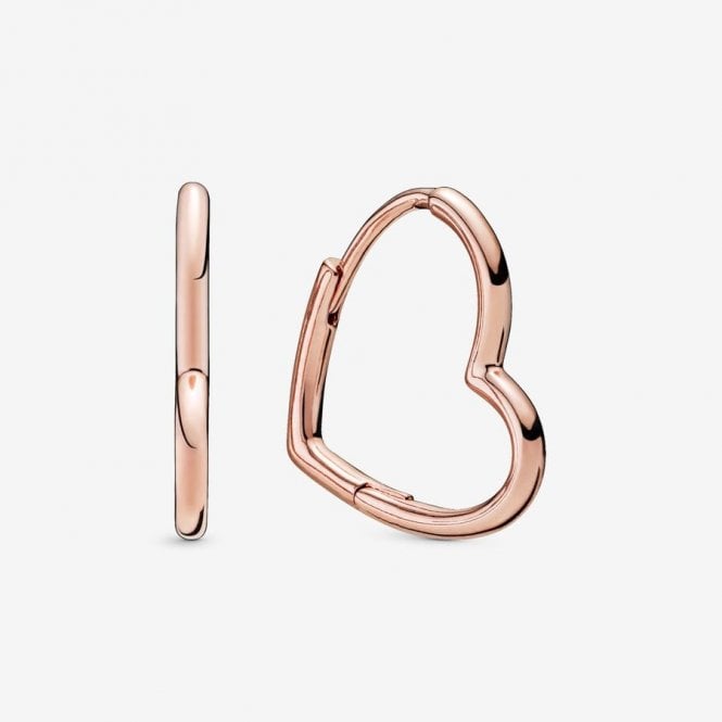 Pandora Asymmetrical Heart Hoop Earrings 288307