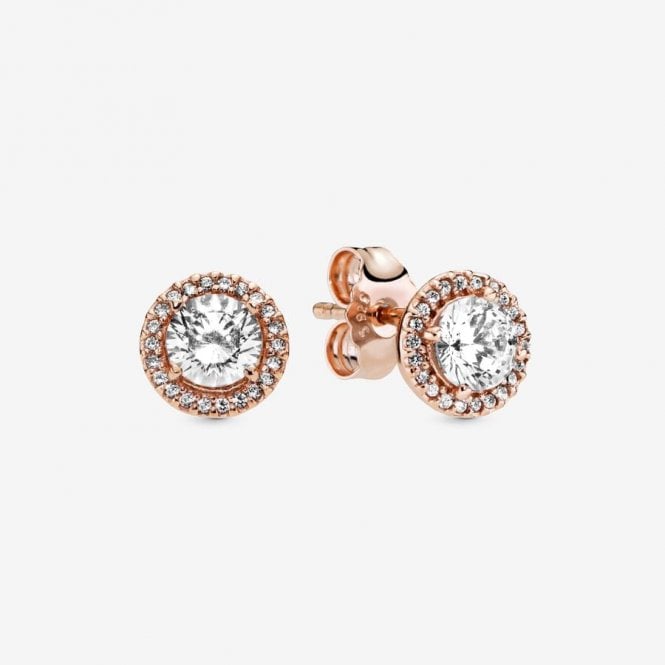 Pandora Round Sparkle Halo Stud Earrings 286272CZ