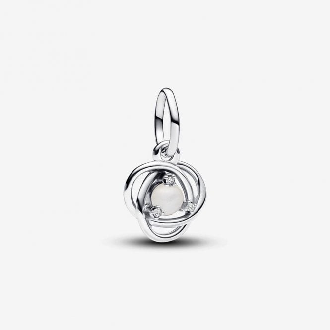 Pandora White Eternity Circle Dangle Charm 793125C06