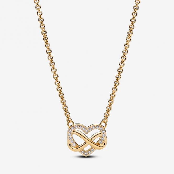 Pandora Sparkling Infinity Heart Collier Necklace 362666C01