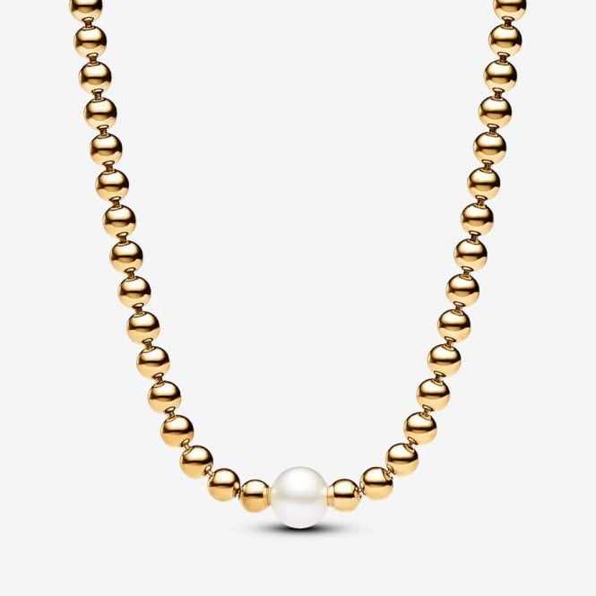 Pandora Treated Freshwater Cultured Pearl & Beads Collier Necklace ...