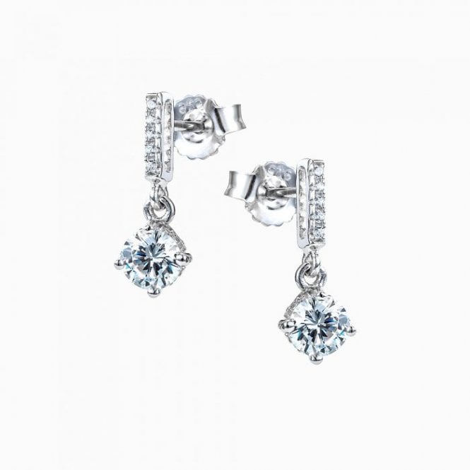 REAL EFFECT Round Sparkling Drop Earrings