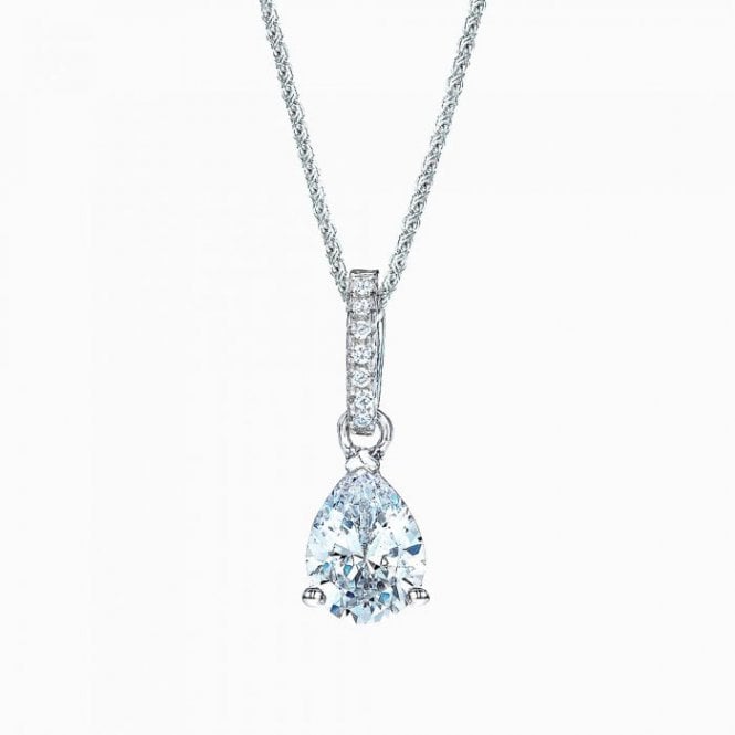 REAL EFFECT Sparkling Pear Cut Necklace