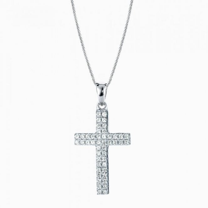 REAL EFFECT Sparkling Cross Necklace