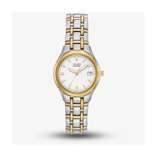 Citizen Watches Citizen Silhouette White Dial Two Tone Watch EW1264-50A