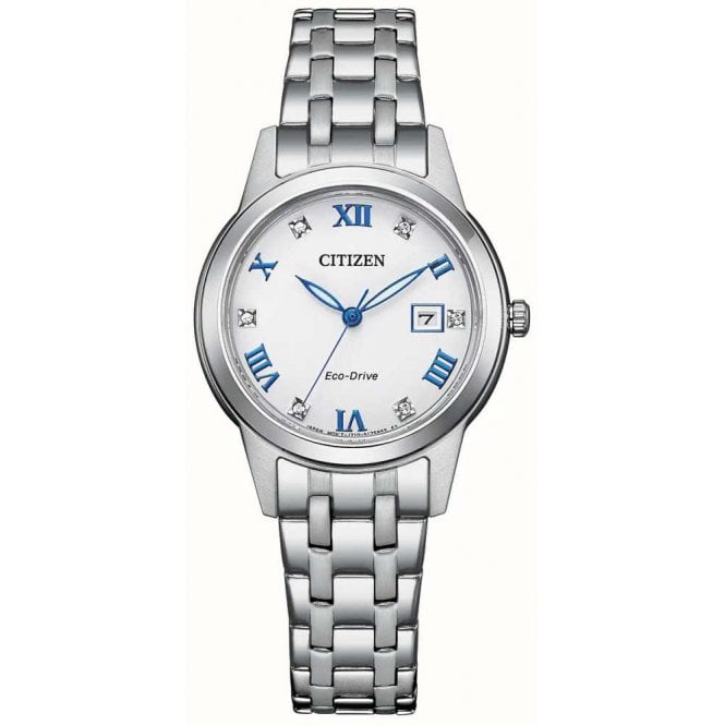 Citizen Watches Citizen Silhouette Crystal Eco-Drive White Dial Watch FE1240-81A