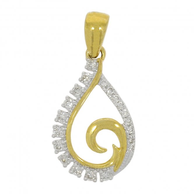 MCN Fine Jewellery Diamond Tear Gold Pendant