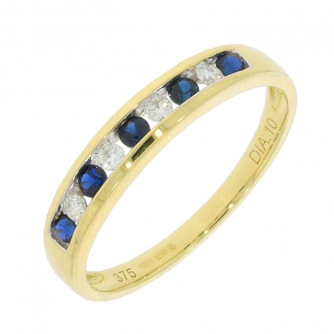 MCN Fine Jewellery Sapphire & Diamond Half Eternity Ring