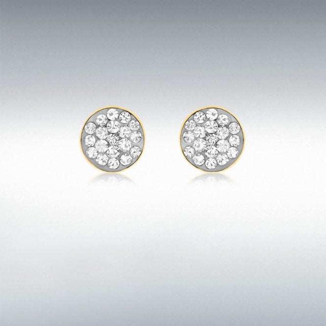 MCN Fine Jewellery Sparkling Pave Disc Studs