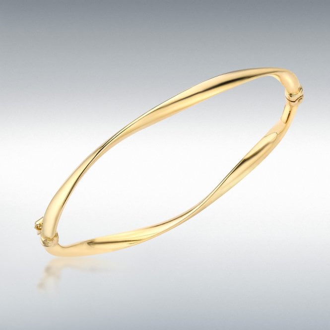 MCN Fine Jewellery Gold Twisted Tube Bangle