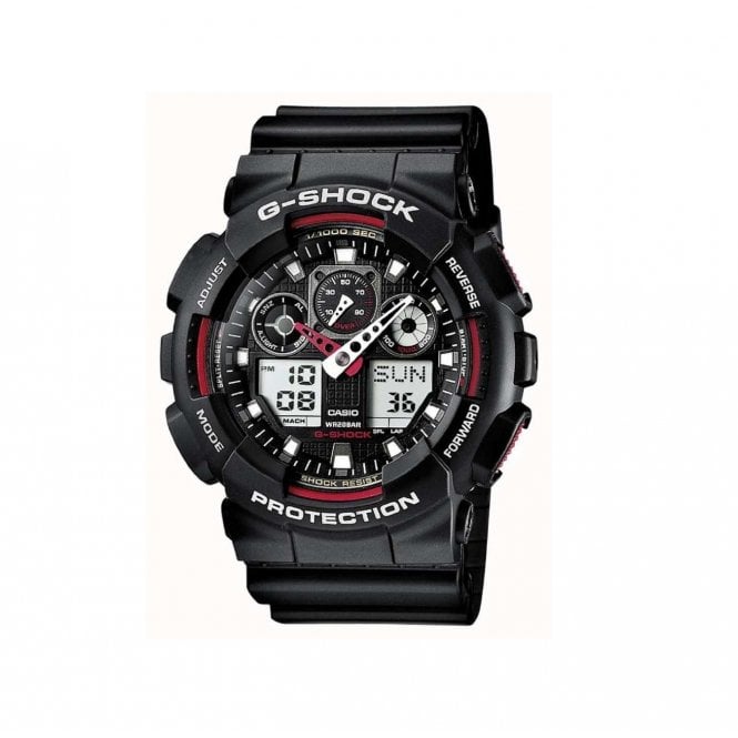 Casio G-Shock G-Shock Classic Black & Red Watch GA-100-1A4ER