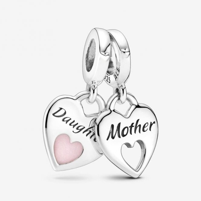 Pandora Double Heart Split Dangle Charm 799187C01