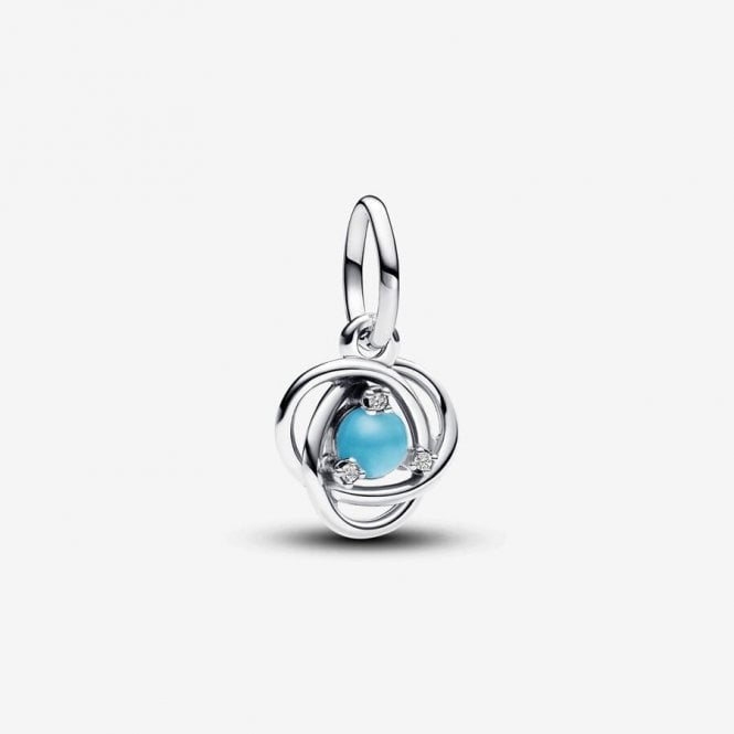 Pandora December Blue Eternity Circle Dangle Charm 793125C12