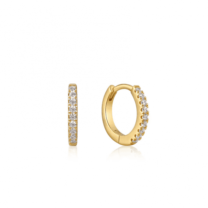 Ania Haie Gold Sparkle Huggie Hoop Earrings E035-17G