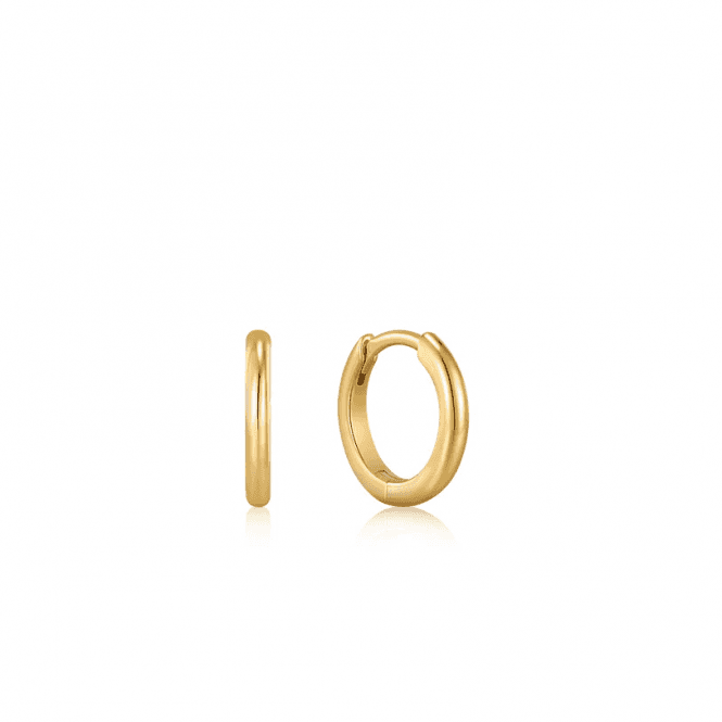 Ania Haie Gold Smooth Mini Huggie Hoop Earrings E035-14G