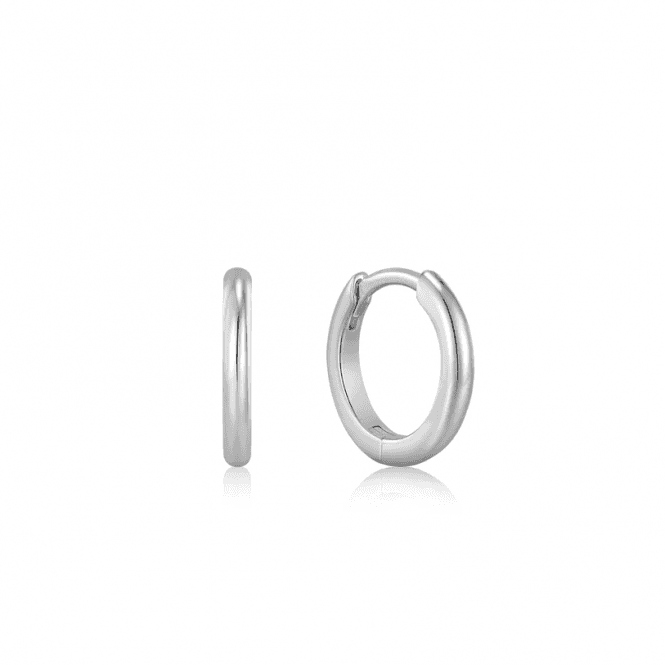 Ania Haie Silver Smooth Huggie Hoop Earrings E035-16H
