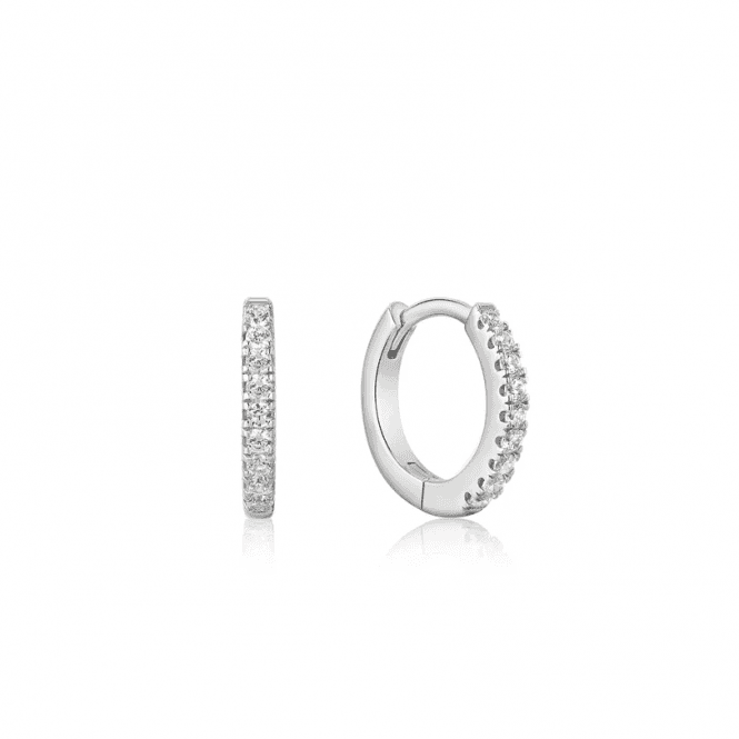 Ania Haie Silver Sparkle Huggie Hoop Earrings E035-17H