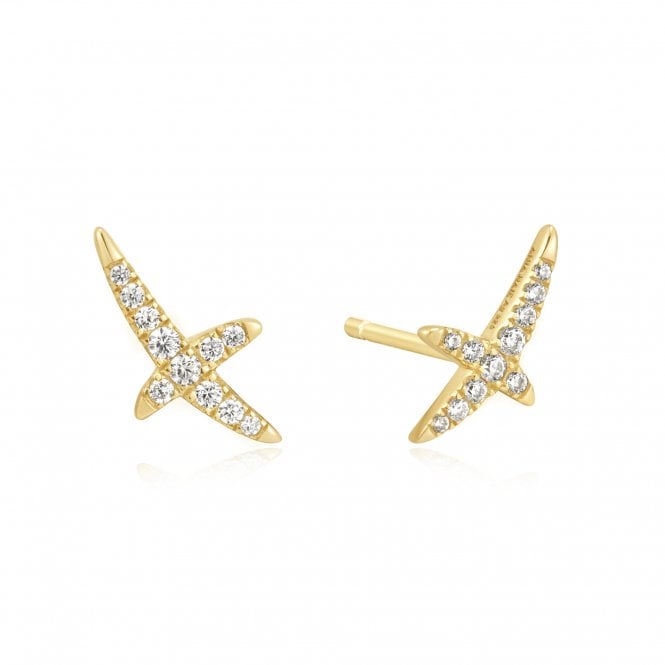 Ania Haie Gold Kiss Pavé Studs E057-02G