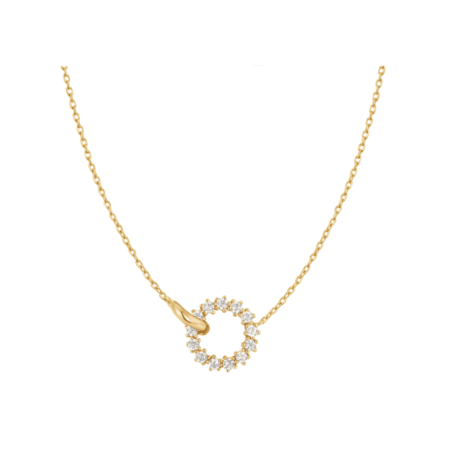 Ania Haie Gold Interlinked Circles Pavé Necklace N056-01G