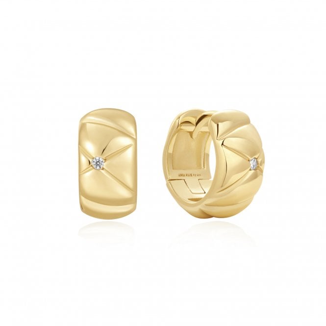 Ania Haie Gold Kiss Hoops E057-05G