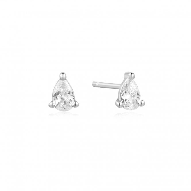 Ania Haie Silver Pear Studs E056-01H