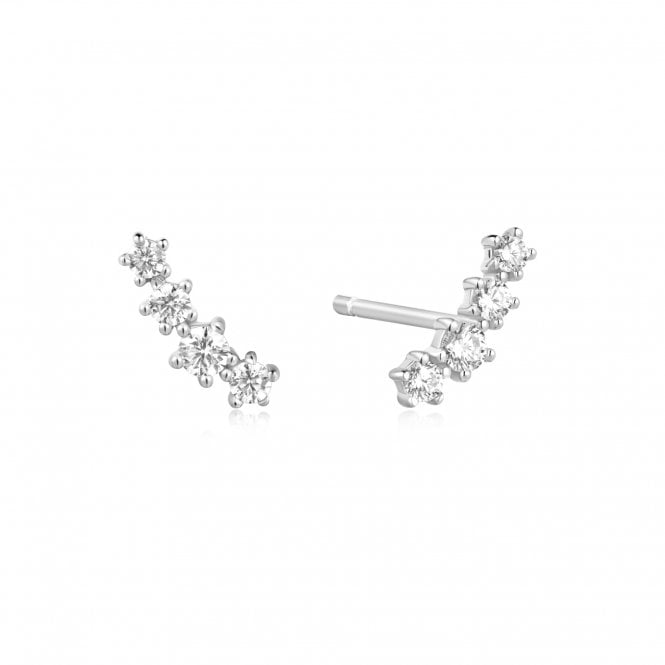 Ania Haie Silver Sparkle Climber Studs E056-02H