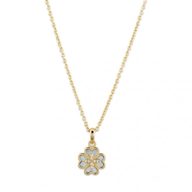 Unique Jewellery Unique & Co Gold Plated 4 Leaf Clover Necklace MK-931GO