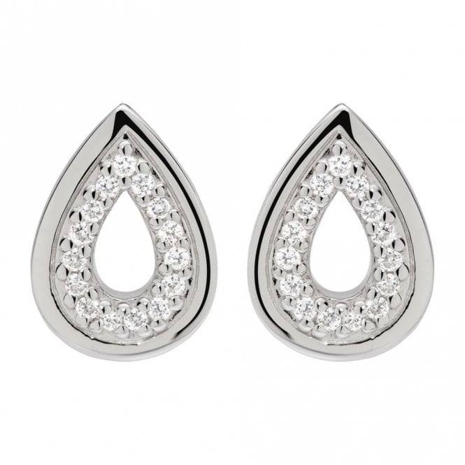 Unique Jewellery Unique & Co Sparkling Open Teardrop Stud Earrings ME-929