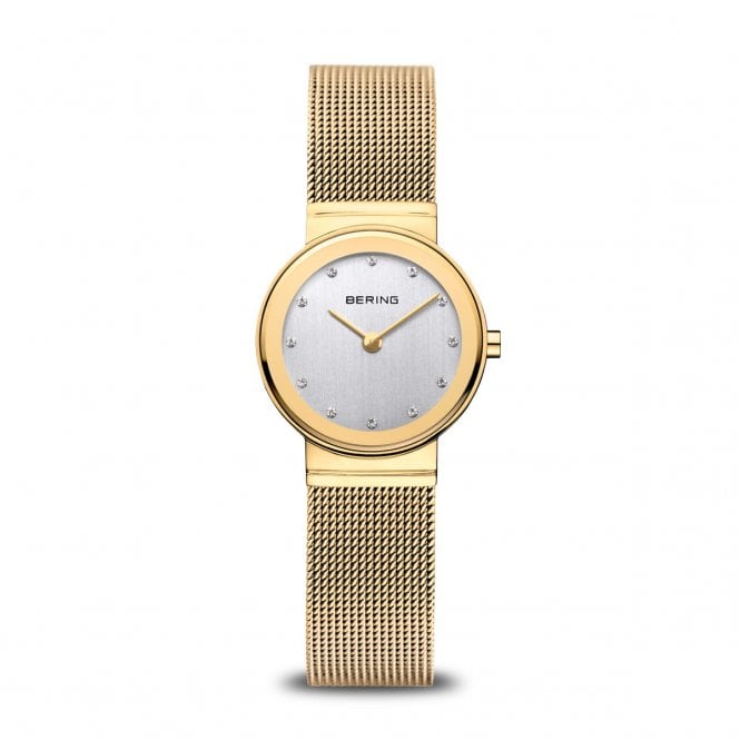 Bering Ladies Gold Plated Mesh Watch 10126-334