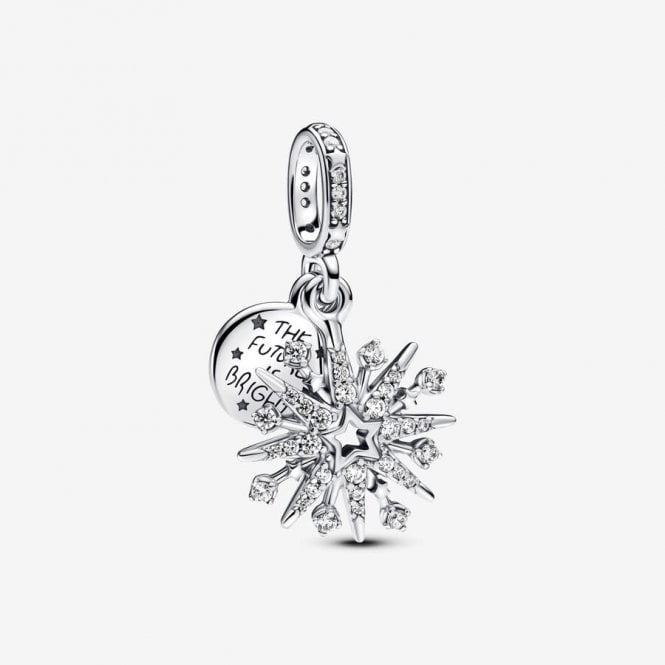 Pandora Sparkling Firework Double Dangle Charm 793512C01