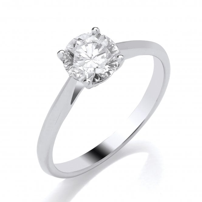 MCN Fine Jewellery White Gold Lab Grown Diamond 0.50CT Solitaire Ring