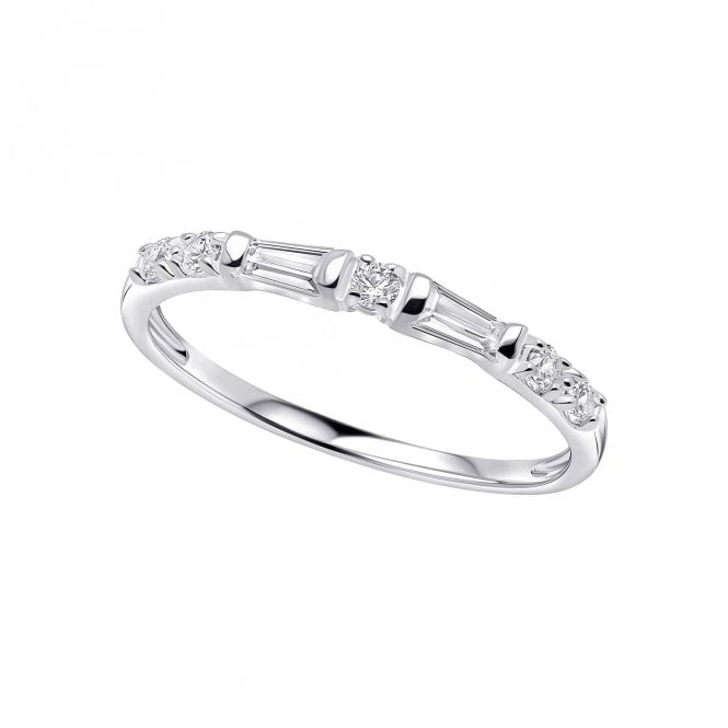 MCN Jewellery Baguette Cut Half Eternity Ring R3898C