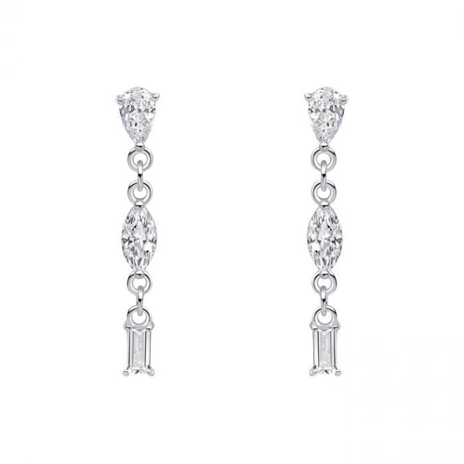 MCN Jewellery The Mixed Shapes Long Drop Earrings E6481C