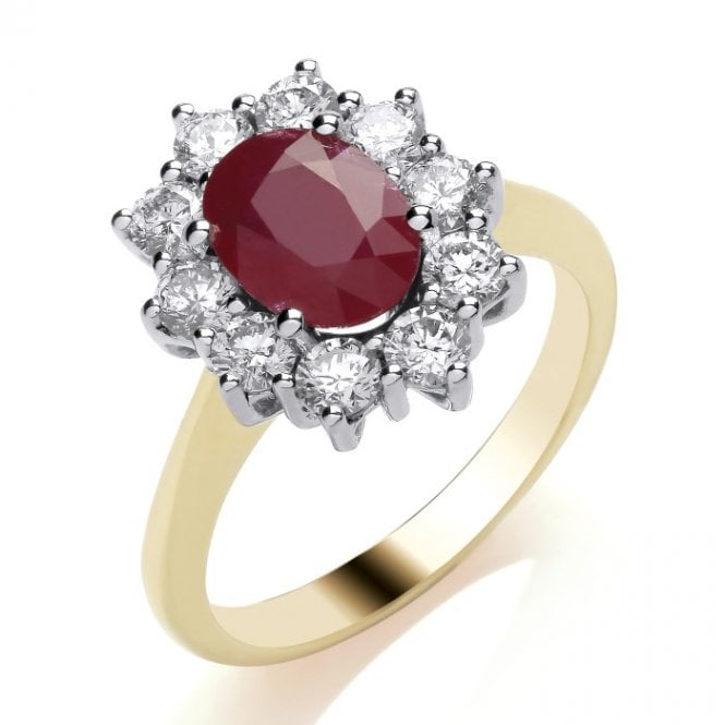 MCN Fine Jewellery Oval Ruby & Diamond Ring