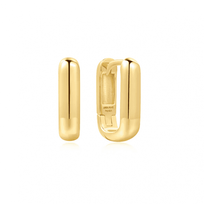 Ania Haie Gold Dome Oval Huggies E061-11G