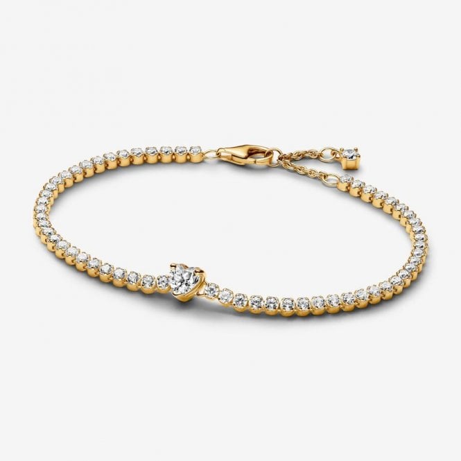 Pandora Sparkling Heart Tennis Bracelet 560041C01-18