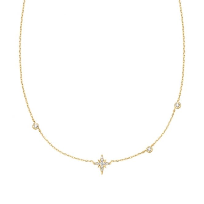 Ania Haie Gold Star Cubic Zirconia Station Necklace N065-02G