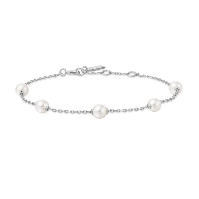 Ania Haie Silver Pearl Station Bracelet B065-01H