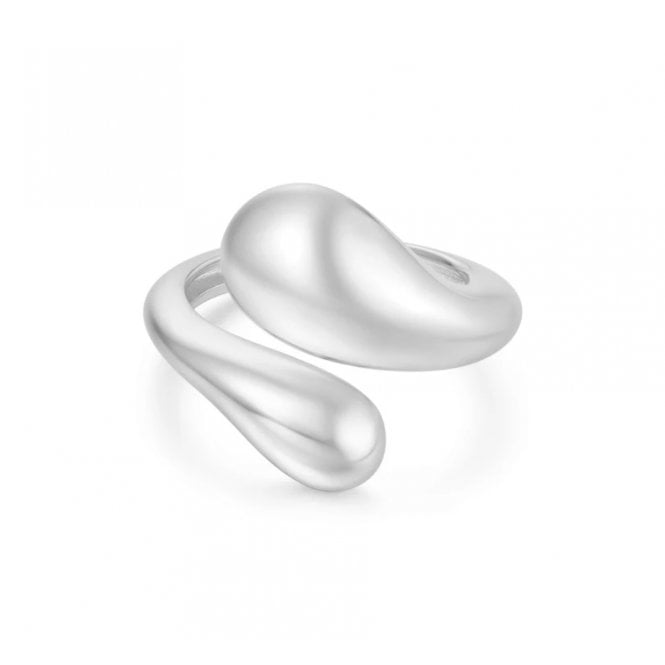 Ania Haie Silver Sculptural Crossover Ring R062-03H