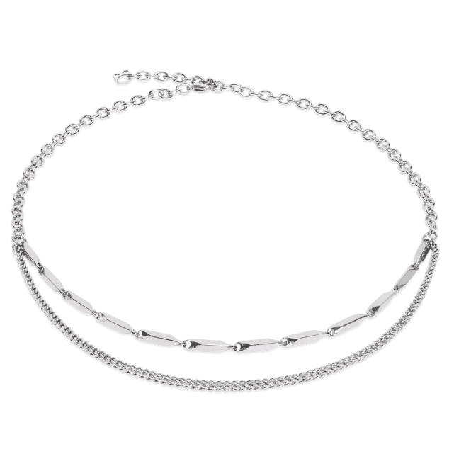 Coeur de Lion Necklace Twisted Layers Silver 0801101700