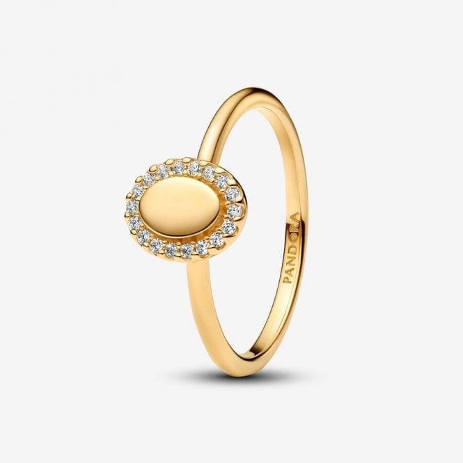 Pandora Engravable Oval Halo Ring 163800C01