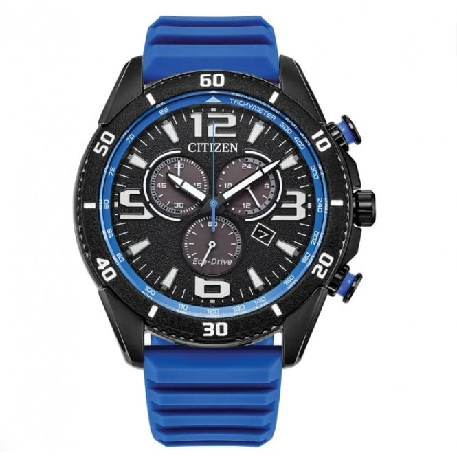 Citizen Watches Citizen Sport Chronograph Blue Silicone Watch AT2586-05E