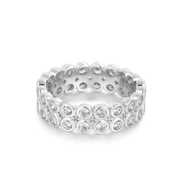Ania Haie Silver Double Row Bezel Ring R058-08H