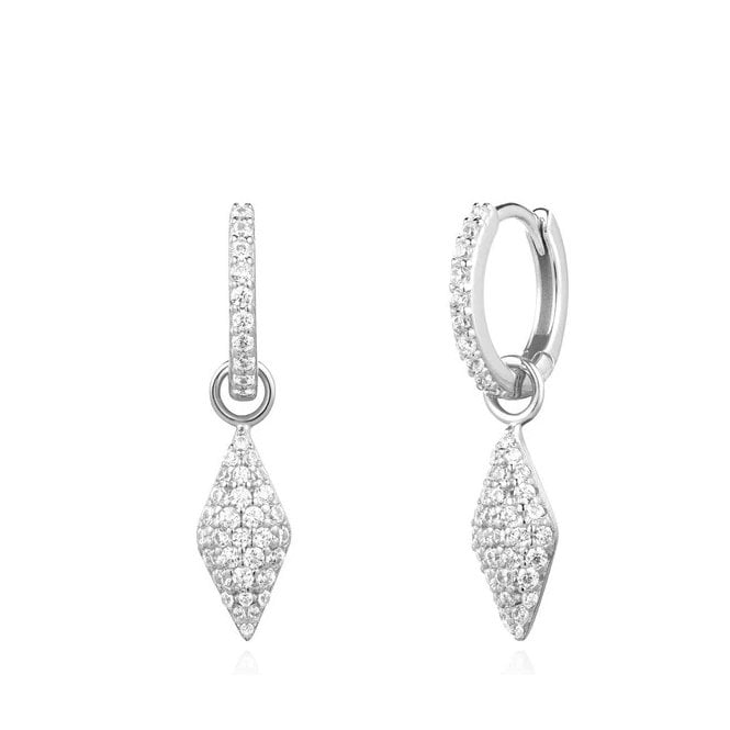 Ania Haie Silver Pavé Sparkle Huggies Earrings E061-13H