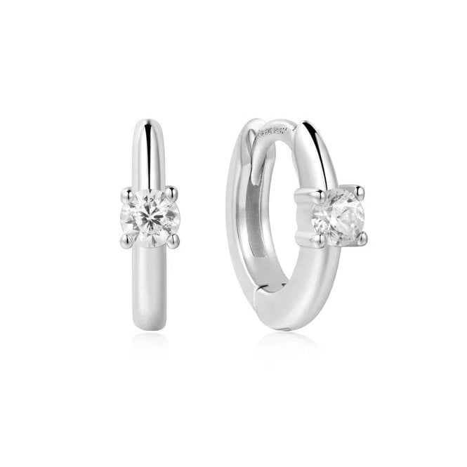 Ania Haie Silver Solitaire Cubic Zirconia Mini Earrings E061-03H