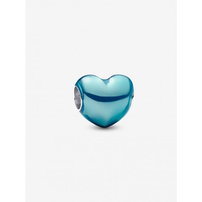 Pandora Metallic Sky Blue Heart Charm 793337C06