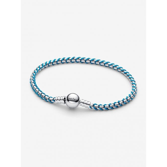 Pandora Blue Cord Snake Chain Bracelet 593816C01-19