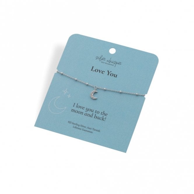 SILVER WHISPER BY HD Hot Diamond Love You Bracelet