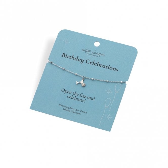 SILVER WHISPER BY HD Hot Diamonds Birthday Celebrations Bracelet